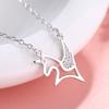 Collar de Plata de Ley s925 para Mujer Cadena para Clavícula de Caballo Unicornio Estilo Frío ins Coreano Diseño de Nicho Mismo Estilo que la Celebridad de Internet