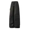 Calça de trabalho moderna estilo americano para homens plus size, adequada para primavera e outono, casual, de corte solto, perna reta, versátil e pantalona longa para looks casuais e esportivos