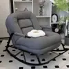 Sofá Perezoso Silla Mecedora Hogar Balcón Ocio Silla Perezosa Individual Silla Mecedora Adulto Hora del Almuerzo Silla Reclinable Plegable