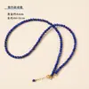 Pulsera de Lapis Lázuli Imperial Natural con Diseño de Perlas de Agua Dulce, Collar Cadena para Clavícula de Mujer con Decoración de Cuentas Separadoras de Cristal Blanco