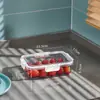 Caja de Almacenamiento para Refrigerador, Contenedor Sellado de Grado Alimenticio con Tapa, Portahuevos, Almacenamiento de Frutas, Caja Transparente con Drenaje y Conservación