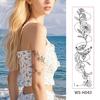 Amazon Cross-Border Novo Produto Tatuagem Adesiva de Flor para Braço Clavícula Peito Sexy Preto e Branco Tatuagem Adesiva de Flor Selvagem à Prova d'Água