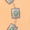 Cadena de Cintura Turquesa Europea y Americana Joyería Bohemio Retro Cadena Delgada Transfronteriza Fresca Elegante Cinturón de Cadena Metálica