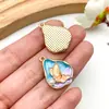 6 Estilo Pintura al Óleo Mariposa Libélula Abeja Flor Goteando Aceite Espolvoreado Aleación de Oro Accesorios DIY Collar Pendientes Colgante Colgante
