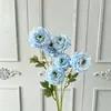 Flores Artificiales: Flor de Peonía Durian de 6 Cabezas para Decoraciones de Boda, Arreglos de Pasillo, Arreglos Florales, Decoración de Hotel y Hogar
