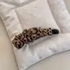 Grampo Banana Plissado Estampa Leopardo Bolinhas Retro Estilo Francês com Toque de Luxo, Grampo Horizontal para Cabelo, Grampo Torcido para Rabo de Cavalo