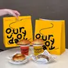 Bolsa Desechable de Papel Kraft para Hornear Pan, Croissant, Bagel, Bolsa de Empaque con Fondo Cuadrado, Bolsa Comercial para Llevar, Comercial