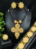 Collar, Aretes, Pulsera, Anillo, Juego de Joyería de Venta Caliente Transfronterizo, Juego de Cuatro Piezas de Joyería de Boda Nupcial Europea y Americana Africana