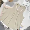 Regata Feminina Lulu Bling Mesmo Estilo Amor, Roupa de Baixo de Verão, Caimento Solto da Moda, Efeito Emagrecedor, Top sem Mangas Costas Nadador