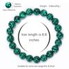 Pulsera de malaquita natural más vendida de comercio electrónico transfronterizo hecha a mano con cuentas de piedra natural pulsera de malaquita 6/8/10 mm