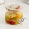 Jarra de água fria de luxo com torneira de vidro borossilicato de alta qualidade, resistente ao calor, para uso doméstico, adequada para bebidas frias e sucos, ideal para eventos e como presente
