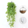 Trepadeiras artificiais com folhas de plástico, adequadas para pendurar na parede interna, plantas pendentes e cestos suspensos.