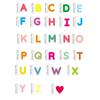 PH-ZM-01 Pegatinas de PVC de Letras Inglesas de Color para Habitación Infantil, Sala de Estar, Educación Temprana, Pegatinas de Pared, Pegatinas para Aula de Jardín de Niños
