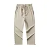 Suministro transfronterizo de ropa para hombre: Pantalones de chándal rectos de pierna ancha, nuevo modelo otoño 2026, puños con cordón, pantalones deportivos casuales unisex
