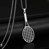 Collar con Colgante de Raqueta de Tenis Moda Simple Versátil Punk Hip-Hop Creativo Personalizado Transfronterizo Europeo y Americano Aliexpress para Hombres y Mujeres