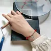 Pulseira de Corda Vermelha da Marca Silver Fortune Boa Sorte Pulseira Benmingnian Antiga Tornozeleira Extremamente Fina Simples Tecida à Mão Namorada Casal