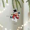 Decoración Navideña Transfronteriza Muñeco de Nieve de Resina Retro Colgante de Anciano Decoración Festiva Regalo para Niños Decoración de Árbol de Navidad