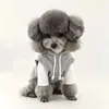 Sudadera sencilla para mascotas transfronteriza, sudadera de color gris y blanco básico para perros y gatos, ropa para mascotas pequeñas y medianas