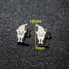 Brincos de Aço Inoxidável Distintivos de Moda Nicho Dourado Brincos de Personagem de Desenho Animado Luxo Leve Combinação com Tudo Brincos de Palhaço em estoque