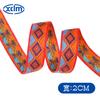 Cinta Jacquard de Poliéster de 2cm Geométrica Étnica Cinturón Decorativo Correa para Mochila Correa para Hombro Prenda Accesorios Hechos a Mano diy