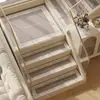 Tapete para Degrau de Escada de Madeira Maciça Autoadesivo Tapete para Escada Antiderrapante Tapete de Chão Doméstico Adesivo para Degrau Tapete para os Pés Escada em Caracol Carpete