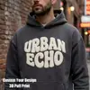 Sudadera Gruesa de Algodón con Bordado de Logo Estampado de Burbujas para Hombre, Sudadera Oversize con Diseño de Patrón de Espuma 3D