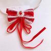Horquilla con lazo rojo de Año Nuevo para niña pequeña, corona de princesa, pinza superior, accesorios para el cabello para niña