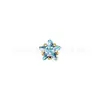 Clavo para Oreja de Estrella de Cinco Puntas con Garras Doradas de Aleación de Titanio Astmf-136 G23 Titanio Rosca Interna Cabeza de Piercing para Labio con Circonita