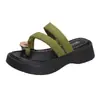 Pantuflas para Mujer para Usar Afuera, Nuevo Estilo Verano 2026, Pantuflas sin Cordones de Suela Gruesa con Hebilla Metálica, Sandalias Casuales de Playa
