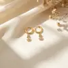 Nuevos Pendientes de Letras Completamente Incrustados con Diamantes Estilo Europeo y Americano para Mujer, Clips para Orejas Dorados de Acero Inoxidable, Pendientes de Moda y Únicos, Más Vendidos a Través de las Fronteras