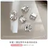 Acessórios de Arte de Unhas de Diamante Empilhados de Cristal de Alta Qualidade, Brilhantes Full Diamond Ovo de Pombo Doce de Rocha Ângulo Reto Diamante Grande Acabado Bola de Diamante Empilhada Acessórios