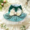 PETCIRCLE Roupa para Pet Cachorros Pequenos Filhotes Pets Fofos Atmosfera de Festa Vestido de Princesa Vestido Princesa Margarida