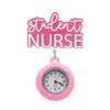 Reloj de bolsillo retráctil para enfermera RN más vendido transfronterizo, hebilla de acrílico con purpurina fácil de tirar, reloj de bolsillo anti-pérdida con insignia médica NURSE