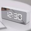 Reloj despertador electrónico para niños, espejo multifuncional para el hogar, moderno y sencillo espejo de maquillaje LED, reloj con asiento, reloj digital