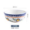 Cerámica étnica pintada polaca vajilla retro pequeña floral ins creativa pintada a mano color bajo vidriado Bol para ensalada