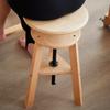 Taburete elevador de madera de haya para pintar, taburete giratorio profesional para pintar, altura ajustable, rotación de 360 grados, para adultos.