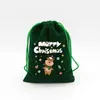 En stock Bolsa de Regalo de Dulces Navideños Bolsillo Paquete de Franela Regalo de Navidad Seguro Bolsa para Frutas Bolsa de Empaque para Almacenamiento de Snacks