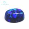 Forma de huevo plano liso OP14 ópalo azul oscuro Ovalado plano brillante OP14 ópalo ópalo