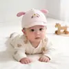 Touca para Bebê para Primavera e Outono, Classe A, para Recém-Nascidos de 0 a 3 Meses, Boné Fofo com Aba Macia de Bico de Pato