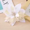 Flores Artificiales de Alta Gama Más Vendidas Transfronterizas, Flores Navideñas Doradas de Tres Capas Tridimensionales, Decoraciones para Árbol de Navidad, Decoraciones para Guirnaldas al por Mayor