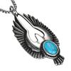 Suministro Exclusivo Transfronterizo de Colgante de Águila Dominante Turquesa Azul Acero Inoxidable Moda Collar de Águila Venta Directa de Fábrica Modelo Nuevo 2024
