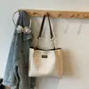 Bolsa Casual Retro Estilo Coreano para el Trabajo y el Viaje, Gran Capacidad para Mujer, Nueva 2025, Bolso Tote Tejido, Bolso de Hombro Versátil