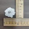 Acessórios de Renda com Flores Pequenas de Poliéster Branco Roupas Bolsas DIY Acessórios Decorativos Feitos à Mão Renda Tecido de Renda Adesivos