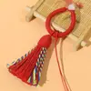 Llavero de borla de algodón Xizang hecho a mano con algodón retorcido de 5 cm, borla, colgante semiacabado de brocado Song, accesorios de joyería DIY al por mayor