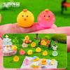 Creativo Luminoso Color Sólido Pollito Tonto Animal Resina Manualidad DIY Decoración Adornos Pequeños Lindos
