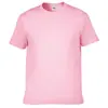 Algodão tamanho europeu 210g pesado solto algodão cor sólida respirável camiseta personalizada gola redonda manga curta europeu e americano comércio exterior