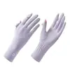Protección Solar y Antideslizantes para Mujer de Seda de Hielo Anti-UV para Deportes al Aire Libre Ciclismo Pantalla Táctil Marca K Guantes Extensos Guantes de Fitness