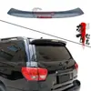 Adecuado para 01-12 Toyota Sequoia Viejo Ala Trasera Sequoia Ala Deportiva Modificada para Techo con Luces y Ala de Viento Fija Perforada