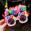 Gafas de sol de moda para niñas, divertidas y bonitas de dibujos animados para cumpleaños, populares en internet de Corea del Sur, accesorios de fotos para niñas.