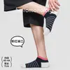 Meias Invisíveis de Tricô Casuais Primavera/Verão Masculinas, Meias Curtas Listradas Modernas Antiderrapantes, Meias Masculinas de Algodão, Meias Zhuji em Estoque